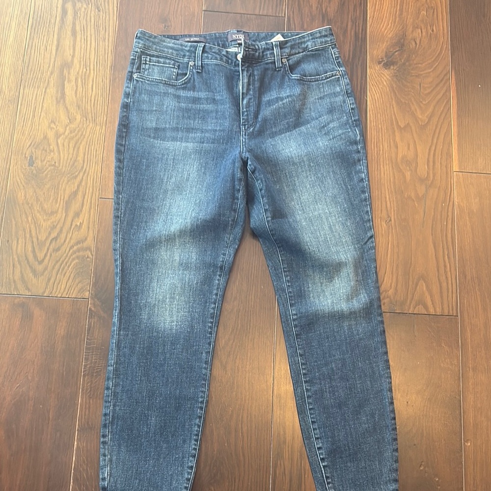 NYDJ Blue Skinny Jeans with Modern Fading